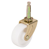 CASTER STEM SWIVL 2IN BRS/WHT
