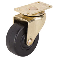 CASTER PLATE MED DTY 2IN BRASS