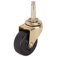 CASTER STEM MED DTY 2IN BRASS