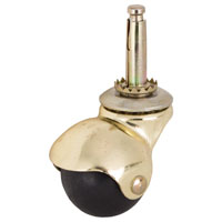 CASTER HOODED STEM 1-5/8 BRASS