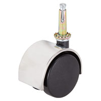 CASTER 2-WHEEL STEM 2IN CHRM