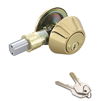 MBLE HME DEADBOLT SGL CYL PB