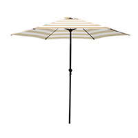 UMBRELLA MARKET 9FT TAUPE/WHT