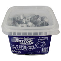 CLAMP PIPE 1/2IN PEX SS 50/PK