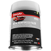 Bondo 90451 Reinforced Filler, 0.7 pt Can, Putty, Pungent Metallic
