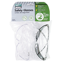 2PK SAFETY GLASSES CLEAR/GREY