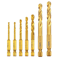 DRILL BIT SET TITANIUM 7PC