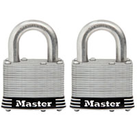 PADLOCK 2IN LAM S/S SHACKL 2PK