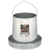 Little Giant 9112 Poultry Feeder; 12 lb Capacity; Rolled Edge; Galvanized