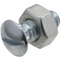 BOLT/NT RBD NK ZN 1/4IN-20X1/2