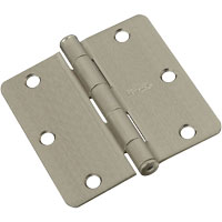 3 1/2 RAD HINGE SATIN NICKEL 3PK