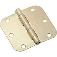 HINGE DOOR STN BRASS 3-1/2IN