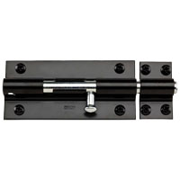 BARREL BOLT HVY DUTY 8IN BLK