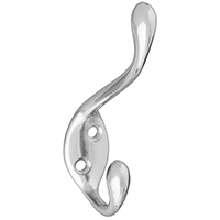 National Hardware MPB167 N327-163 Garment Hook, 35 lb, Zinc, Nickel