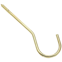 6" CEILING HOOK BRIGHT BRASS EA
