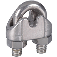 National Hardware 4230BC Series N830-313 Wire Cable Clamp, 3/16 in Dia Cable, 1 in L, Malleable Iron