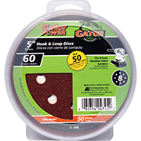 Gator 4345 Sanding Disc, 5 in Dia, 60 Grit, Coarse, Aluminum Oxide Abrasive,