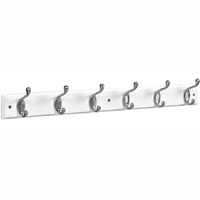 27" WHT 6Scr/Hook Rail