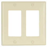 Eaton Wiring Devices 2152LA-BOX Wallplate, 4-1/2 in L, 4.56 in W, 2 -Gang,