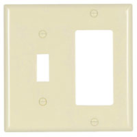 Eaton Wiring Devices 2153LA-BOX Combination Wallplate, 4-1/2 in L, 4-9/16 in