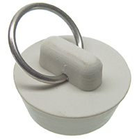 STOPPER DRAIN RUBBER 1IN WHITE