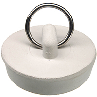 STOPPER DRAIN RUBBER 1-1/2 WHT