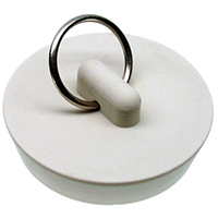 STOPPER DRAIN RUBBER 1-5/8 WHT