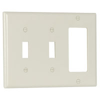 Wallplate 2-tog Deco Lt Alm 3g