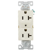 RECEPTACLE COMM LT ALMOND 20A