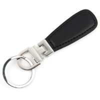 BLACK AND SILVER KEY RING HY-KO