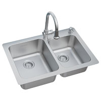 AMS-18CR MONTVALE KIT SINK DBL