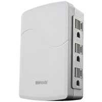 TAP WALL S/E 6-OUTLET WHITE