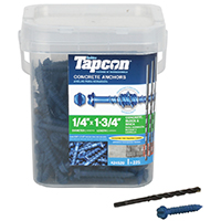 Buildex Tapcon 24520 Screw Anchor, Hex Drive, Steel, Climaseal