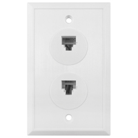 WALLPLATE 2-JACK CAT5/6