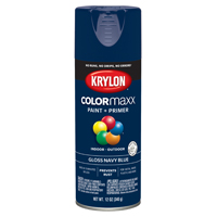 Krylon COLORmaxx K05529007 Spray Paint, Gloss, Navy Blue, 12 oz, Aerosol Can