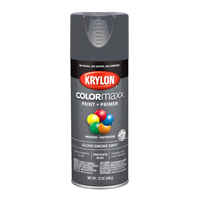 Krylon COLORmaxx K05539007 Spray Paint, Gloss, Smoke Gray, 12 oz, Aerosol