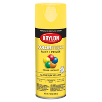 Krylon COLORmaxx K05541007 Spray Paint, Gloss, Sun Yellow, 12 oz, Aerosol
