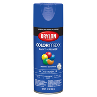 Krylon COLORmaxx K05543007 Spray Paint, Gloss, True Blue, 12 oz, Aerosol Can
