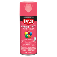 Krylon COLORmaxx K05544007 Spray Paint, Gloss, Watermelon, 12 oz, Aerosol
