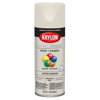 Krylon COLORmaxx K05554007 Spray Paint, Satin, Almond, 12 oz, Aerosol Can