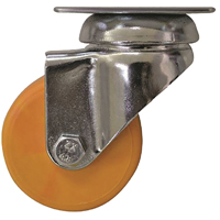 CASTER SWVL POLY HONEY YEL 2IN
