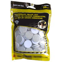 PAD FELT ROUND VAL-PK GRAY 1IN