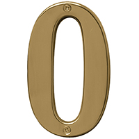 NUMBER HOUSE 0 SB 5IN POL BRS