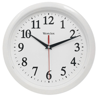 WES-461761 CLOCK WALL WHT 10IN