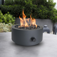 PIT FIRE TBL TOP RND BLK 10IN