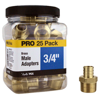 ADAPTER MALE PEX 25PK 3/4IN