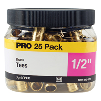 TEE PEX 25PK 1/2IN