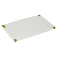 Goodcook Cutting Board, 15 in L, 10 in W, Plastic, White