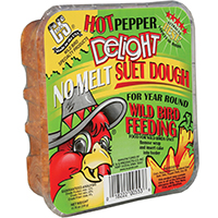 C&S No Melt Suet Dough Delights CS12553 Bird Suet, Hot Pepper Flavor, 11.75
