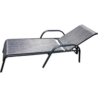 LOUNGE CHAISE STL GRY TEXT BLK